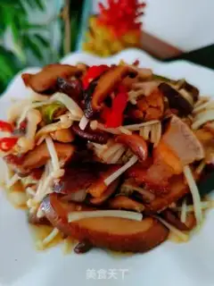 Make Double mushroom fried meat step 9