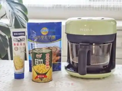 Make Milky cheese and corn step 0