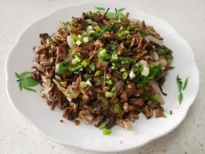 Make Tea mushroom fried meat step 10