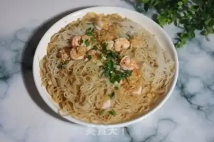 Make Shrimp and garlic steam fans step 6