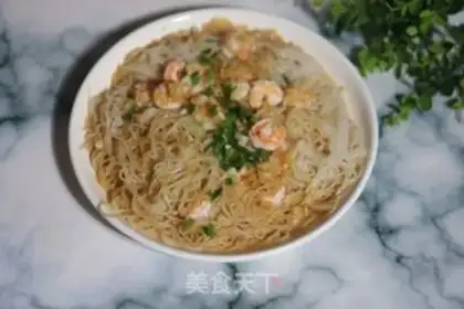 Make Shrimp and garlic steam fans step 7