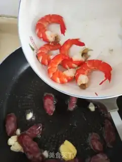 Make Shrimp sausage fried lantern pepper step 5