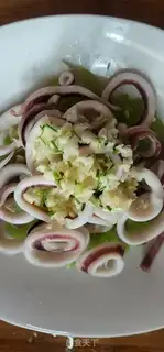 Make Squids mixed with bitter melons step 11