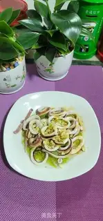 Make Squids mixed with bitter melons step 14