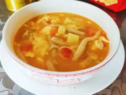 Make Tomato pasta fish soup step 18