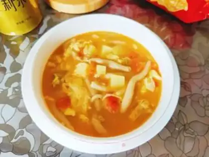 Make Tomato pasta fish soup step 19