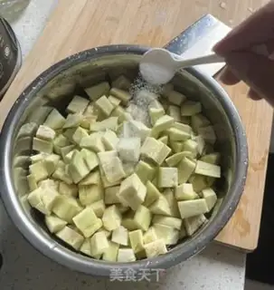 Make Sugar and eggplant step 2