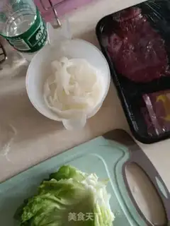 Make Black pepper steak fried river powder step 0