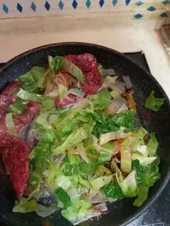 Make Black pepper steak fried river powder step 7