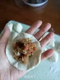 Make Bean-fruit pork bun step 4