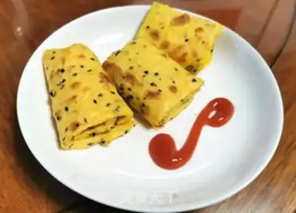 Make Egg sesame cake step 6