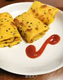 Make Egg sesame cake step 7