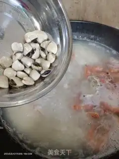 Make Seafood congee step 5