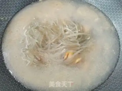 Make Soybean fan mussels soup step 7