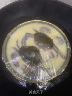 Make Crab cream steamed eggs step 5