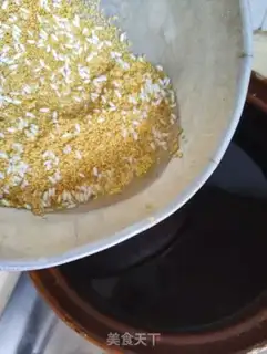 Make Pumpkin corn porridge step 3