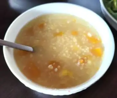 Make Pumpkin corn porridge step 6