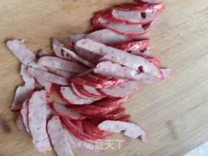 Make Cabbage with red sausage step 1