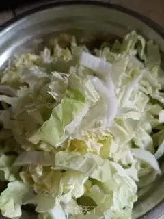 Make Cabbage with red sausage step 2