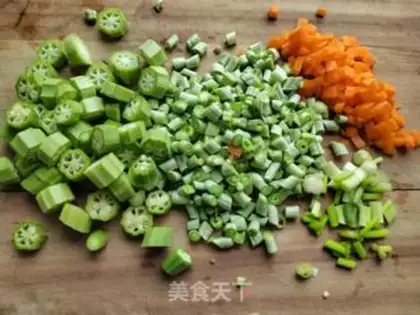 Make Autumn egg fried rice step 1