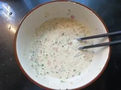 Make Onion eggcake step 4