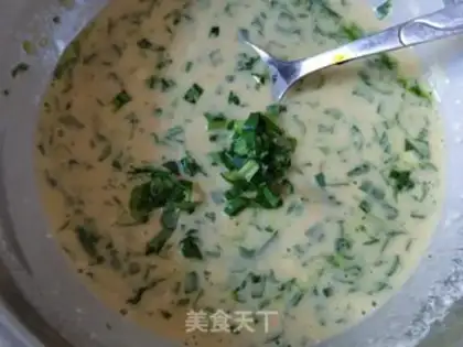 Make A green eggcake step 4