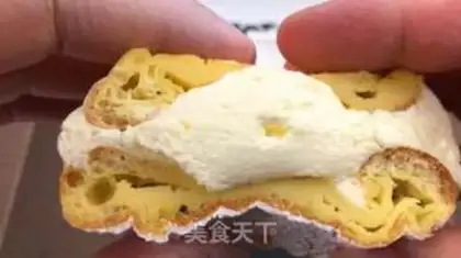 Make Puffy cream cake step 22