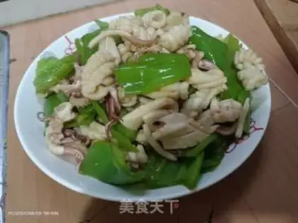 Make Fresh squid and peppers step 6