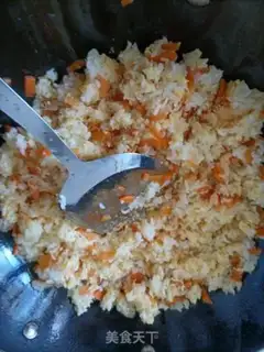 Make Carrot egg fried rice step 5
