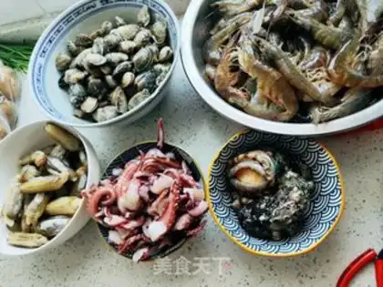 Make A little seafood step 0
