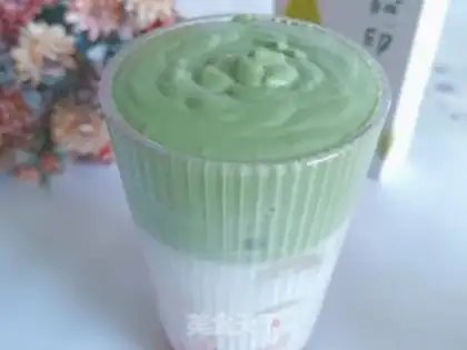 Make Tea and milk and strawberry cow milk step 9