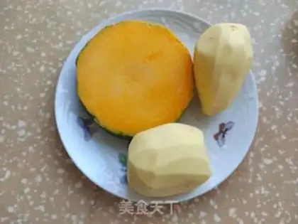 Make Pumpkin rice step 1