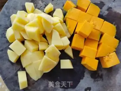 Make Pumpkin rice step 2