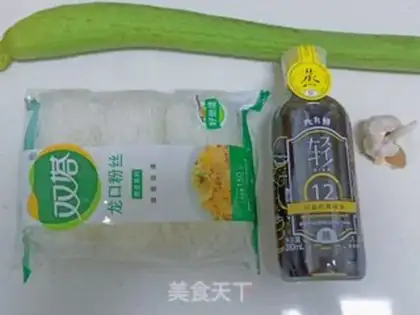 Make Garlic fan silk melon step 0