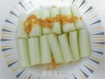 Make Garlic fan silk melon step 6