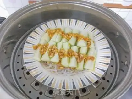 Make Garlic fan silk melon step 8