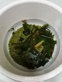 Make The green bean congee step 3