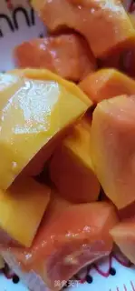 Make Ice-cream papaya snow clams step 2