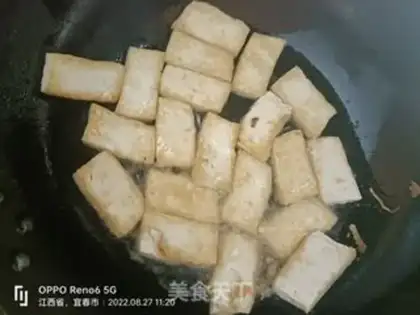 Make Tofu burns duck blood step 2