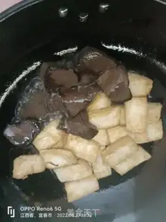 Make Tofu burns duck blood step 4