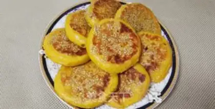 Make Pumpkin rice cake step 4