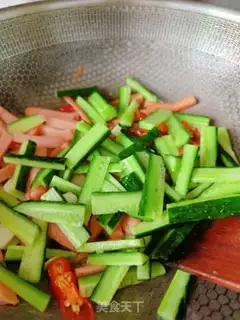 Make Cucumber ham and sausage step 6