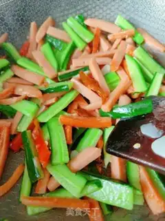 Make Cucumber ham and sausage step 7