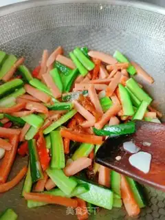 Make Cucumber ham and sausage step 8