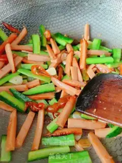 Make Cucumber ham and sausage step 9