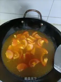 Make Tomato black fish fan soup step 4