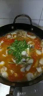 Make Tomato black fish fan soup step 7