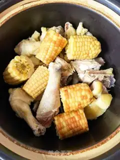 Make Scorch corn and rock and chicken soup step 2