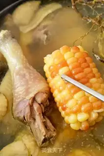 Make Scorch corn and rock and chicken soup step 4