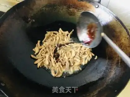 Make Sword bean fried meat step 6